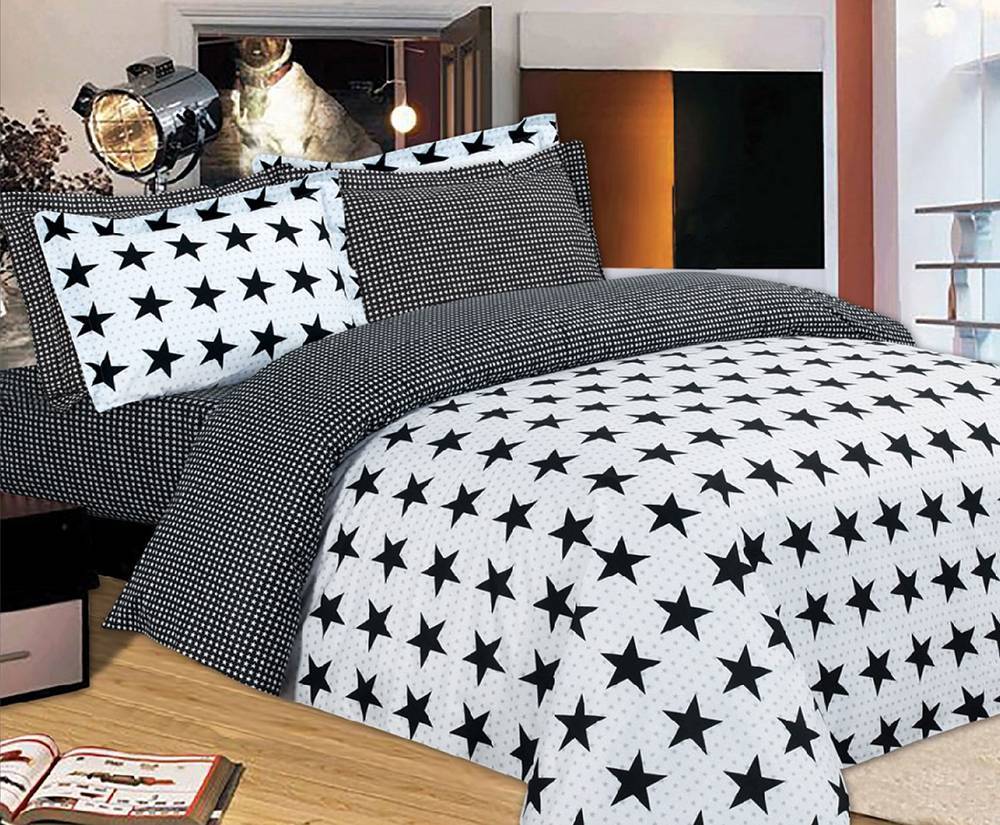 ΣΕΤ ΚΟΥΒΕΡΛΙ ΥΠΕΡΔΙΠΛΟ LE BLANC PREMIUM STAR OXFORD BLACK 220X240CM LE BLANC