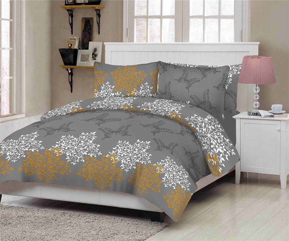 ΣΕΤ ΚΟΥΒΕΡΛΙ ΥΠΕΡΔΙΠΛΟ LE BLANC PREMIUM BUTTERFLY GREY 220X240CM LE BLANC