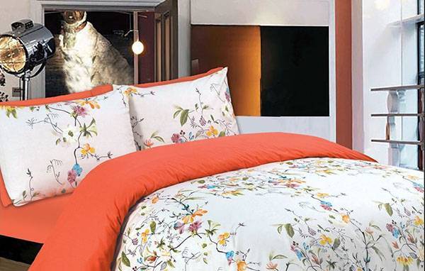 ΣΕΤ ΣΕΝΤΟΝΙΑ ΜΟΝΑ LE BLANC PREMIUM FLOWERS PEACH 100X200+33CM