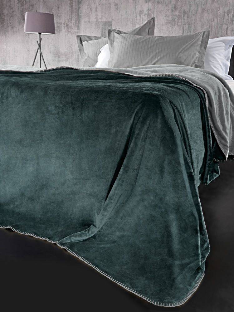 ΚΟΥΒΕΡΤΑ ΥΠΕΡΔΙΠΛΗ GUY LAROCHE VELVET EMERALD 220X240CM GUY LAROCHE