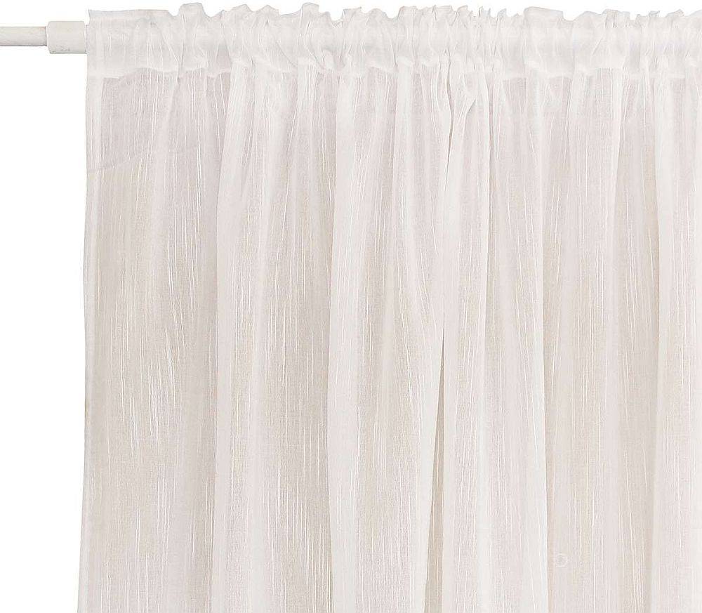 ΚΟΥΡΤΙΝΑ ΜΕ ΤΡΕΣΑ DECOCRAFT ΓΑΖΑ RAIN ΛΕΥΚΟ 140X290CM DECOCRAFT