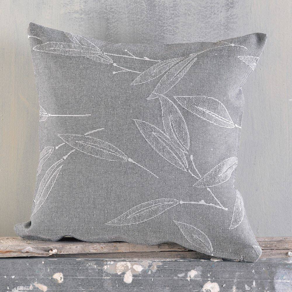 ΔΙΑΚΟΣΜΗΤΙΚΗ ΜΑΞΙΛΑΡΟΘΗΚΗ RYTHMOS WILLOW ΓΚΡΙ ΣΚΟΥΡΟ 40Χ40CM RYTHMOS