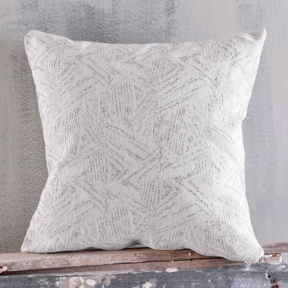 RYTHMOS ΔΙΑΚΟΣΜΗΤΙΚΗ ΜΑΞΙΛΑΡΟΘΗΚΗ RYTHMOS ALVES ΜΠΕΖ-ΓΚΡΙ 40Χ40CM