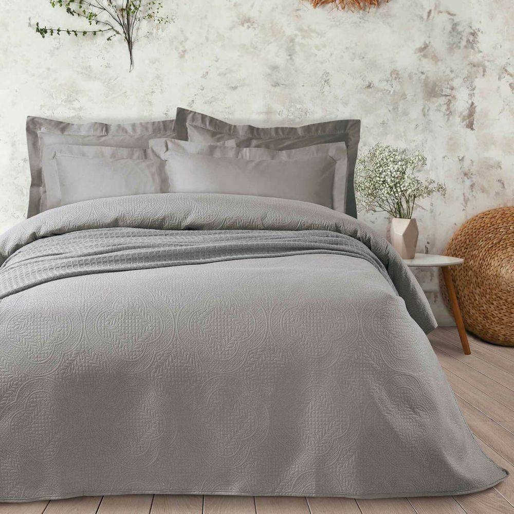 ΚΟΥΒΕΡΛΙ ΥΠΕΡΔΙΠΛΟ DAS HOME HAPPY 9565 ΓΚΡΙ 220X240CM DAS HOME