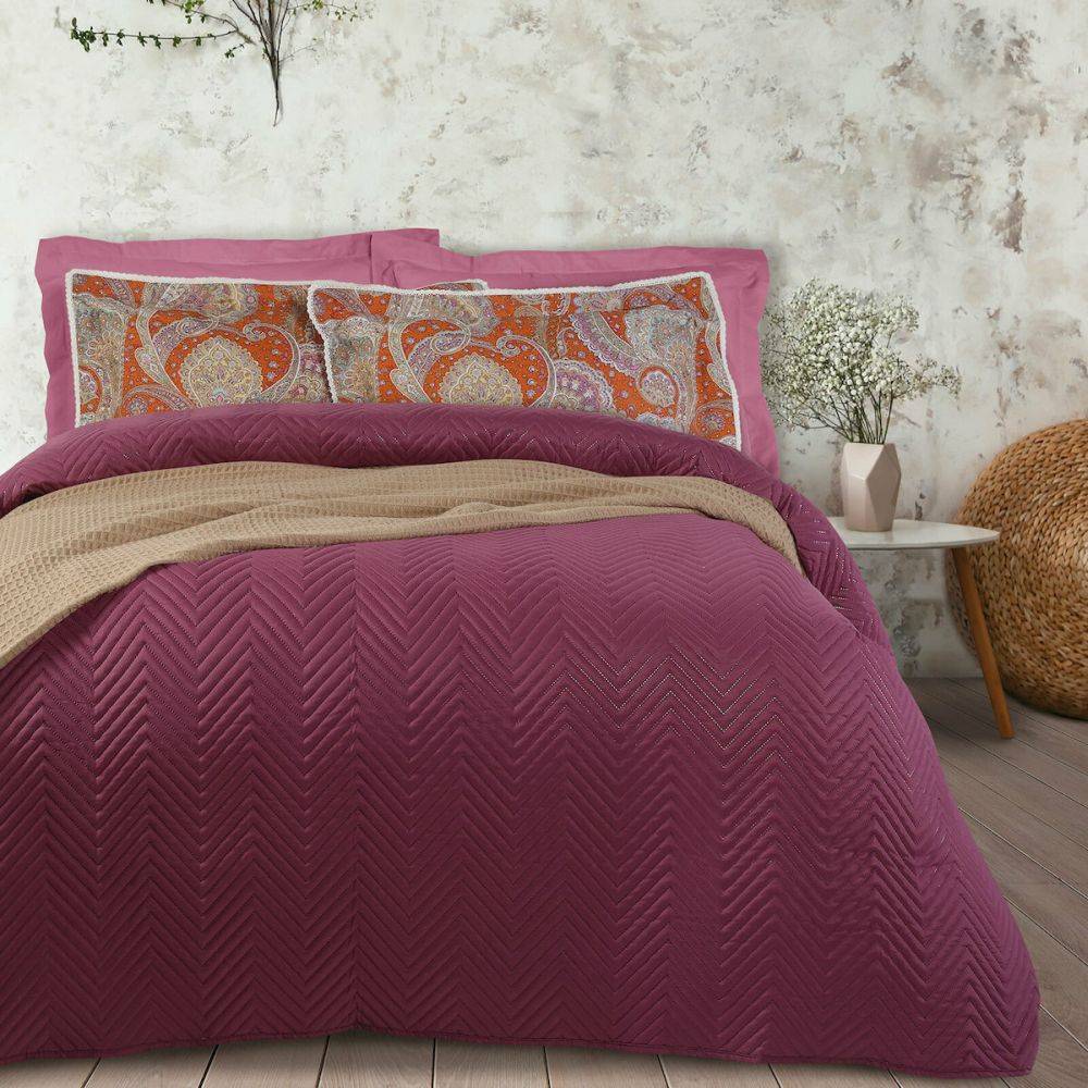 ΚΟΥΒΕΡΛΙ ΜΟΝΟ DAS HOME HAPPY 9562 ΒΙΟΛΕΤΙ 160X240CM