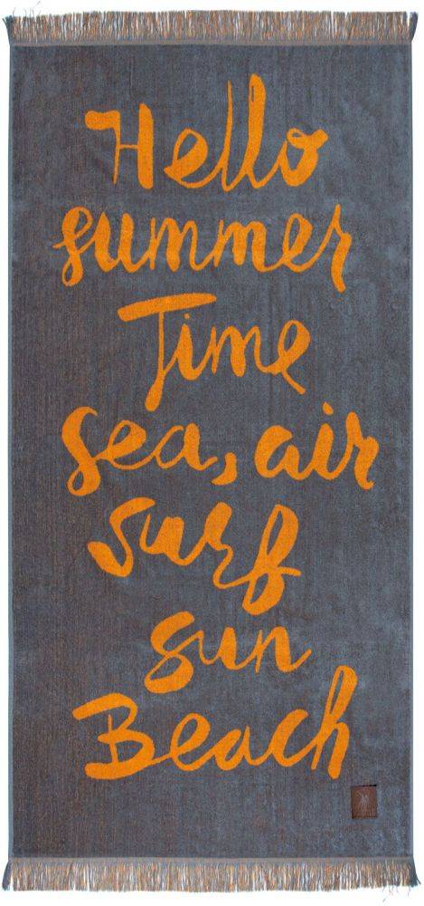 GREENWICH POLO CLUB ΠΕΤΣΕΤΑ ΘΑΛΑΣΣΗΣ GREENWICH POLO CLUB 3642 ΓΚΡΙ-ΠΟΡΤΟΚΑΛΙ 90X170CM