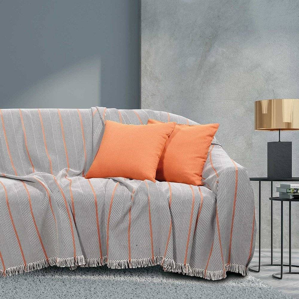 ΡΙΧΤΑΡΙ ΤΡΙΘΕΣΙΟ DAS HOME 0217 ΠΟΡΤΟΚΑΛΙ 180X300CM