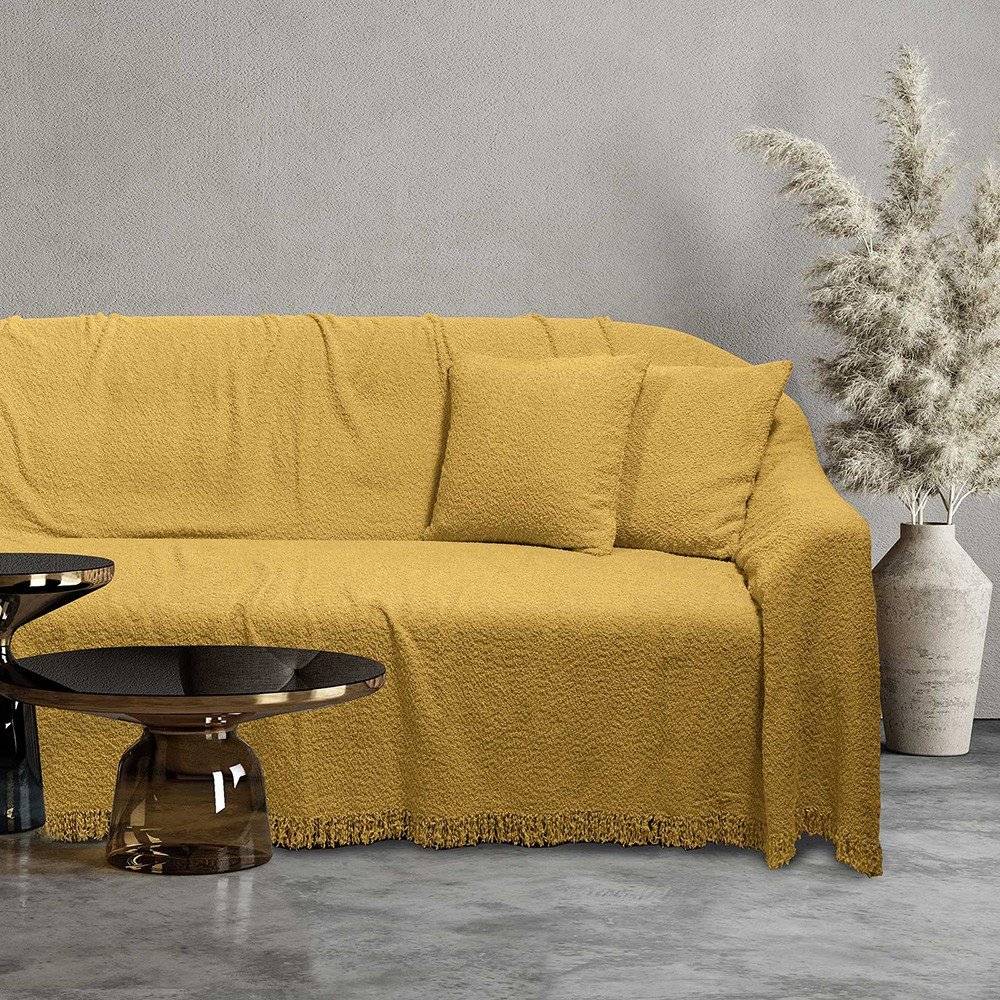 ΡΙΧΤΑΡΙ ΤΡΙΘΕΣΙΟ DAS HOME 0235 ΧΡΥΣΟ 180X300CM