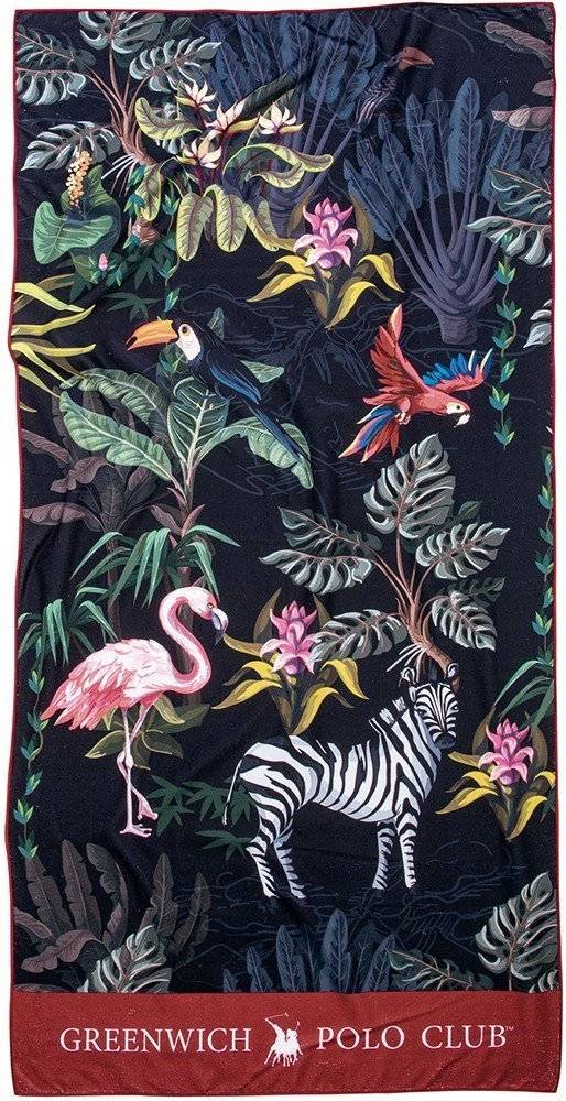 ΠΕΤΣΕΤΑ ΘΑΛΑΣΣΗΣ GREENWICH POLO CLUB 3800 ΚΟΚΚΙΝΟ ΜΑΥΡΟ ΠΡΑΣΙΝΟ 80Χ170 CM