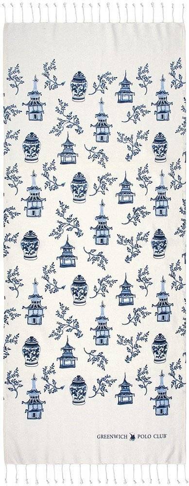 ΠΕΤΣΕΤΑ ΘΑΛΑΣΣΗΣ-ΠΑΡΕΟ GREENWICH POLO CLUB 3670 ΜΠΛΕ ΕΚΡΟΥ 80Χ180 CM