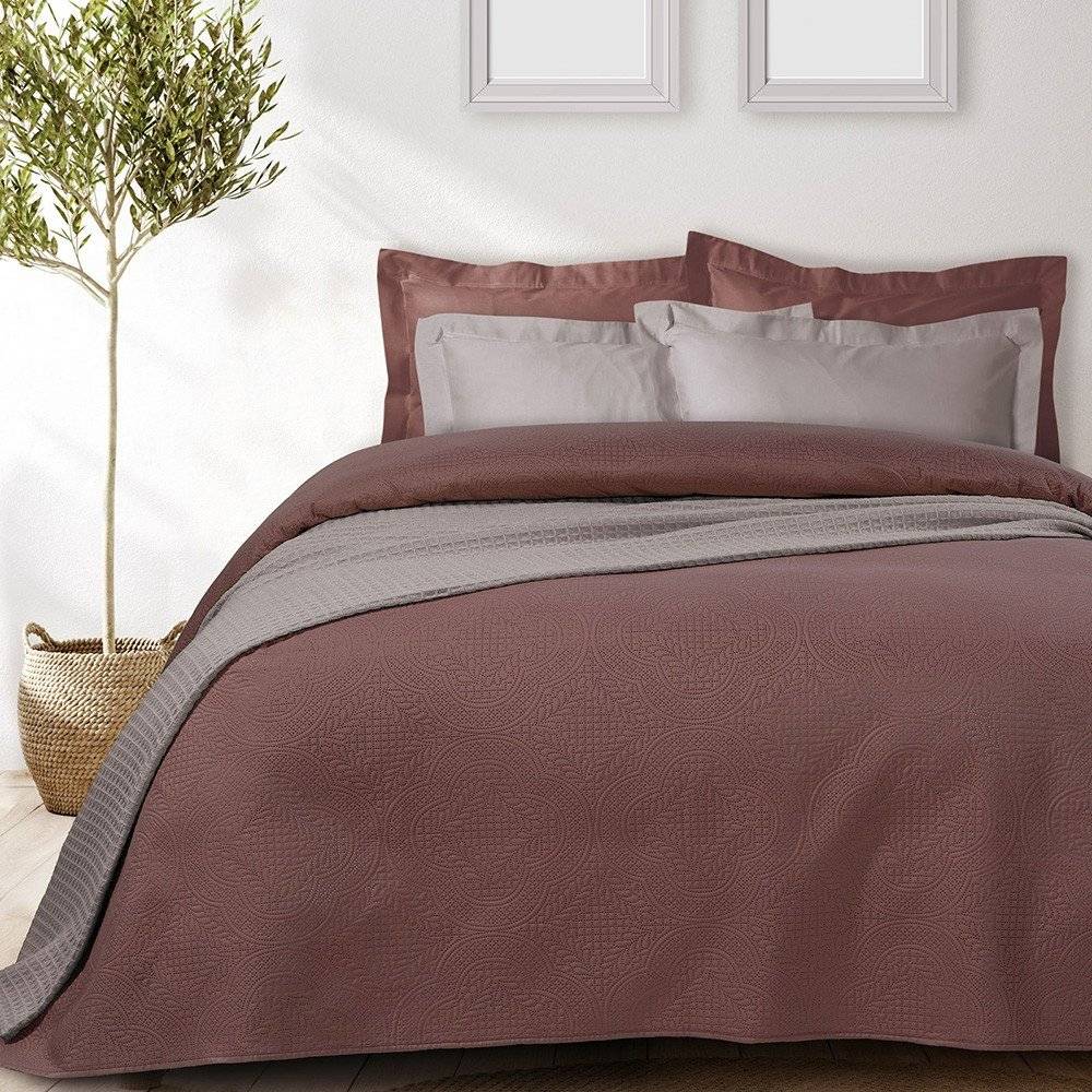 ΚΟΥΒΕΡΛΙ ΥΠΕΡΔΙΠΛΟ DAS HOME HAPPY 9566 NUDE 220X240CM DAS HOME