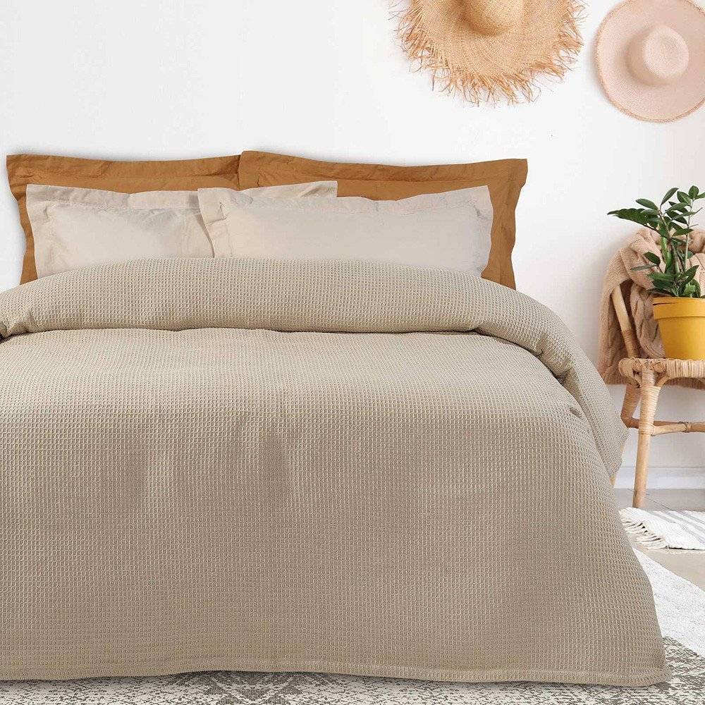 ΚΟΥΒΕΡΤΑ ΥΠΕΡΔΙΠΛΗ DAS HOME ΠΙΚΕ 0470 ΕΚΡΟΥ 220X240CM DAS HOME