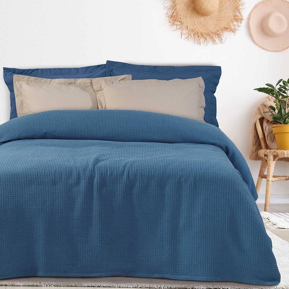 DAS HOME ΚΟΥΒΕΡΤΑ ΥΠΕΡΔΙΠΛΗ DAS HOME ΠΙΚΕ 0472 ΜΠΛΕ 220X240CM