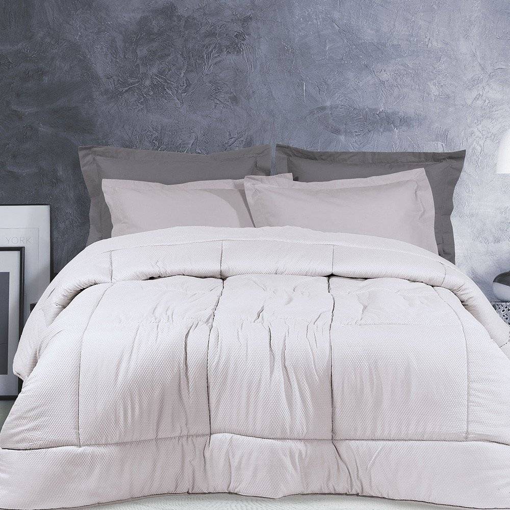 ΠΑΠΛΩΜΑ ΥΠΕΡΔΙΠΛΟ DAS HOME MICROFIBRE HAPPY 9574 ΛΕΥΚΟ 220Χ240CM