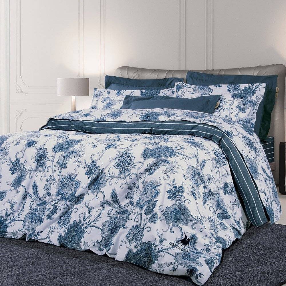 ΣΕΝΤΟΝΙΑ ΥΠΕΡΔΙΠΛΑ GREENWICH POLO CLUB 2137 ΛΕΥΚΟ ΜΠΛΕ 240X260CM GREENWICH POLO CLUB