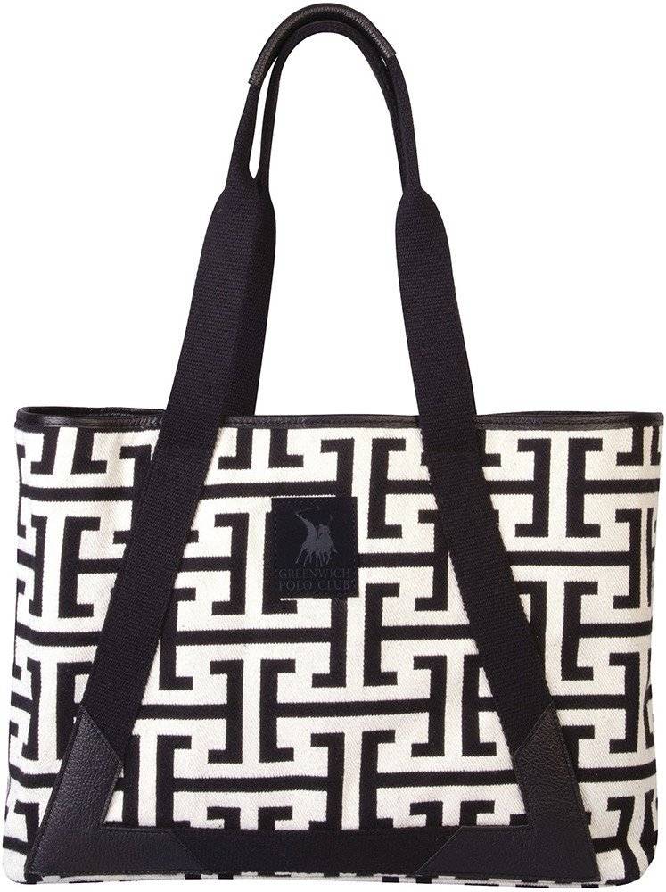 ΤΣΑΝΤΑ ΘΑΛΑΣΣΗΣ GREENWICH POLO CLUB 3838 ΕΚΡΟΥ ΜΑΥΡΟ 35X42X12 CM