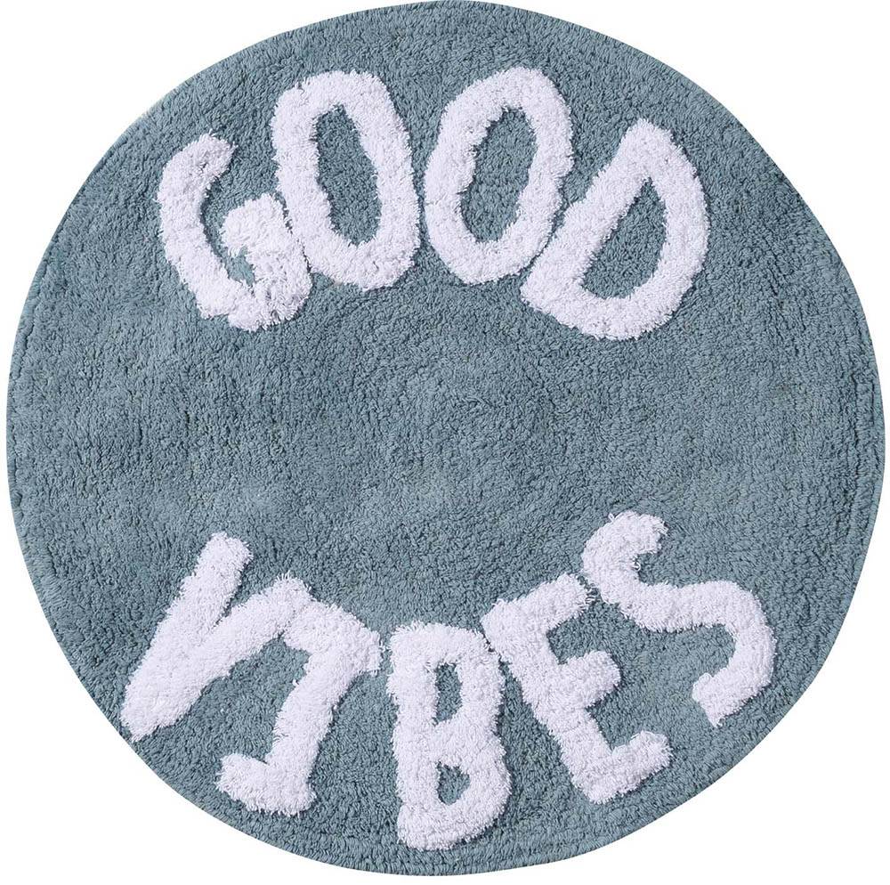 ΤΑΠΕΤΟ ΜΠΑΝΙΟΥ DAS HOME 0680 GOOD VIBES ΜΠΛΕ Φ60 DAS HOME