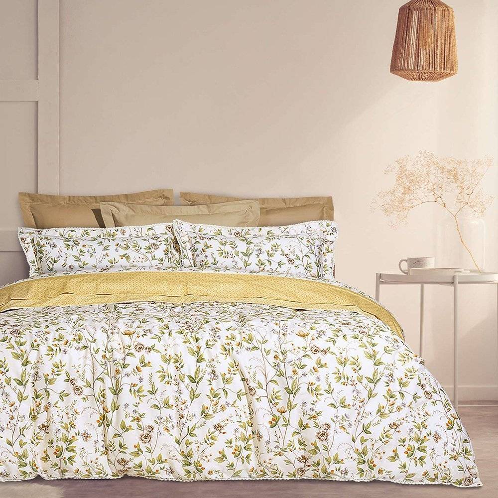 ΣΕΝΤΟΝΙΑ ΥΠΕΡΔΙΠΛΑ DAS HOME PRESTIGE 1675 ΕΚΡΟΥ ΠΡΑΣΙΝΟ 4ΤΜΧ 240X260CM DAS HOME