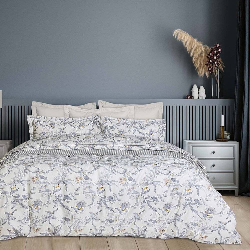 ΣΕΝΤΟΝΙΑ ΥΠΕΡΔΙΠΛΟ DAS HOME HAPPY 9613 ΓΚΡΙ ΚΙΤΡΙΝΟ ΚΡΕΜ 170Χ200+35 240Χ260 50Χ70+5C DAS HOME