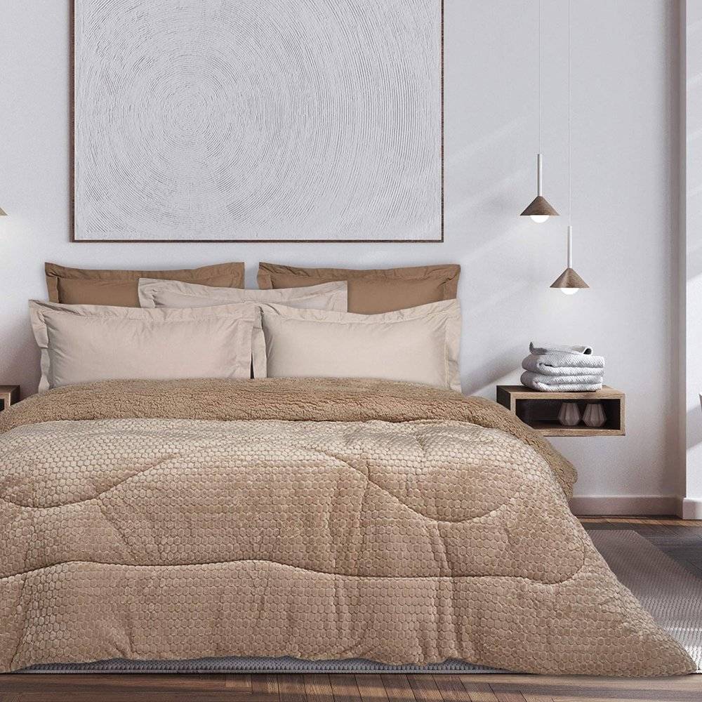 ΚΟΥΒΕΡΤΟΠΑΠΛΩΜΑ ΥΠΕΡΔΙΠΛΟ DAS HOME SHERPA 1165 ΜΠΕΖ 220Χ240CM DAS HOME