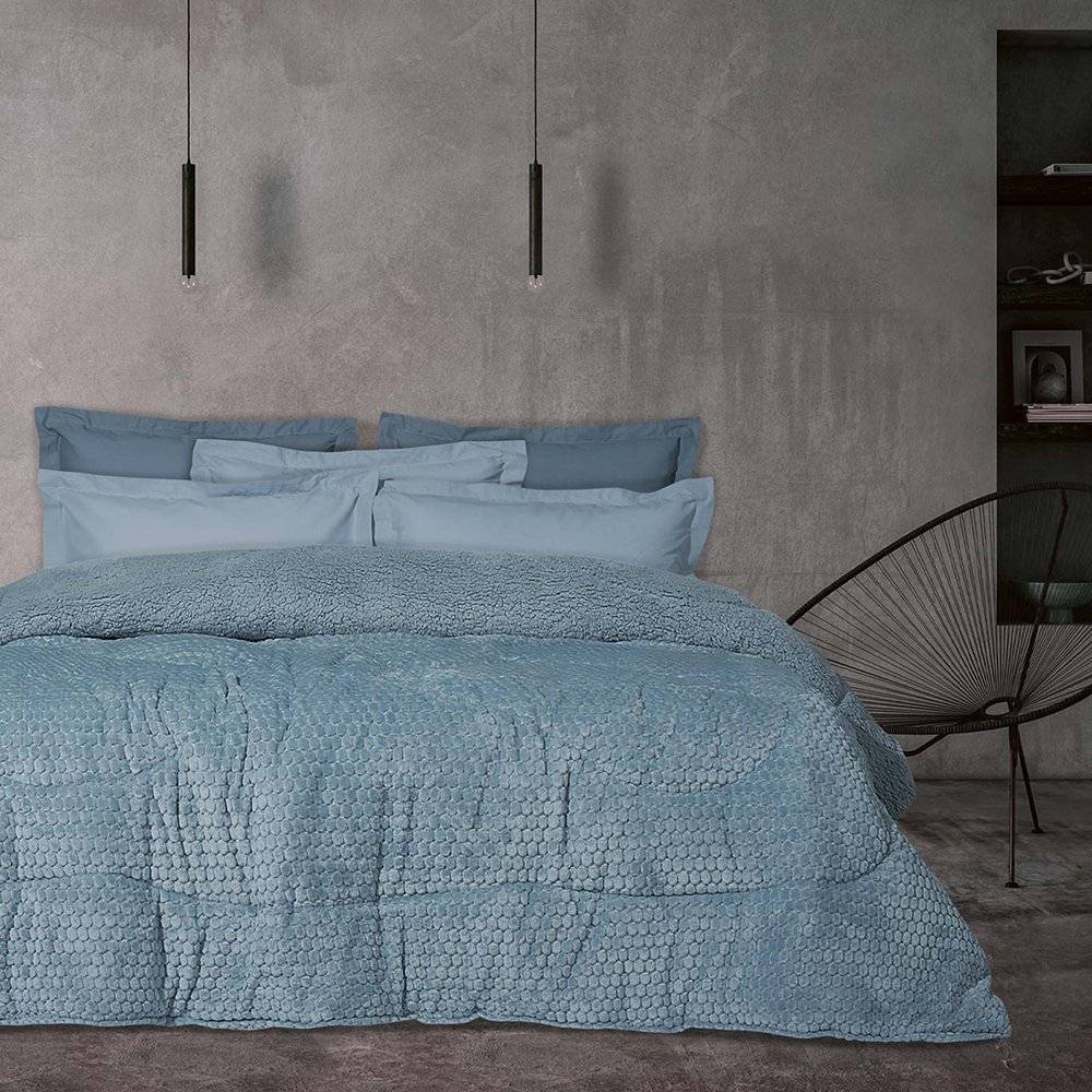 ΚΟΥΒΕΡΤΟΠΑΠΛΩΜΑ ΥΠΕΡΔΙΠΛΟ DAS HOME SHERPA 1167 ΜΠΛΕ 220Χ240CM DAS HOME