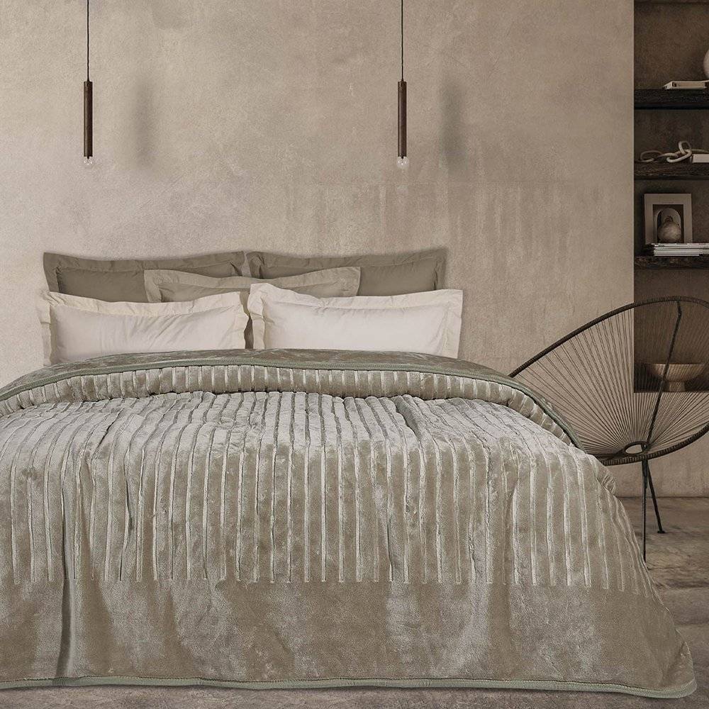 ΚΟΥΒΕΡΤΑ ΥΠΕΡΔΙΠΛΗ DAS HOME VELOUR 1350 ΣΠΑΓΓΙ 220X240CM