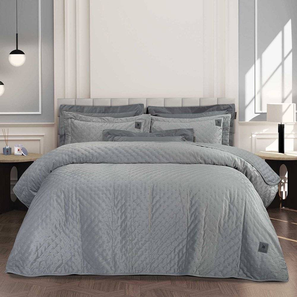 ΚΟΥΒΕΡΛΙ KING SIZE GREENWICH POLO CLUB 3430 ΑΣΗΜΙ 240Χ250CM GREENWICH POLO CLUB