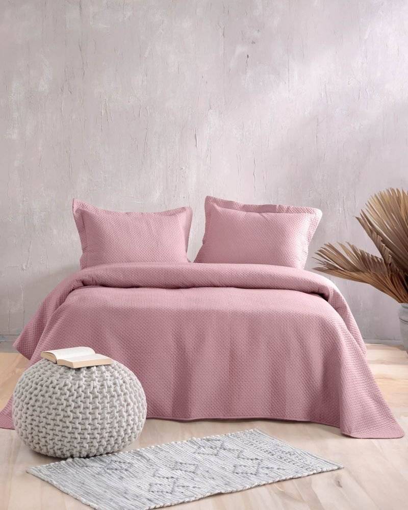 ΣΕΤ ΚΟΥΒΕΡΛΙ ΜΕ ΜΑΞΙΛΑΡΟΘΗΚΕΣ KING SIZE RYTHMOS ALLURE MICROFIBER ΣΑΠΙΟ ΜΗΛΟ (240CMX250CM)