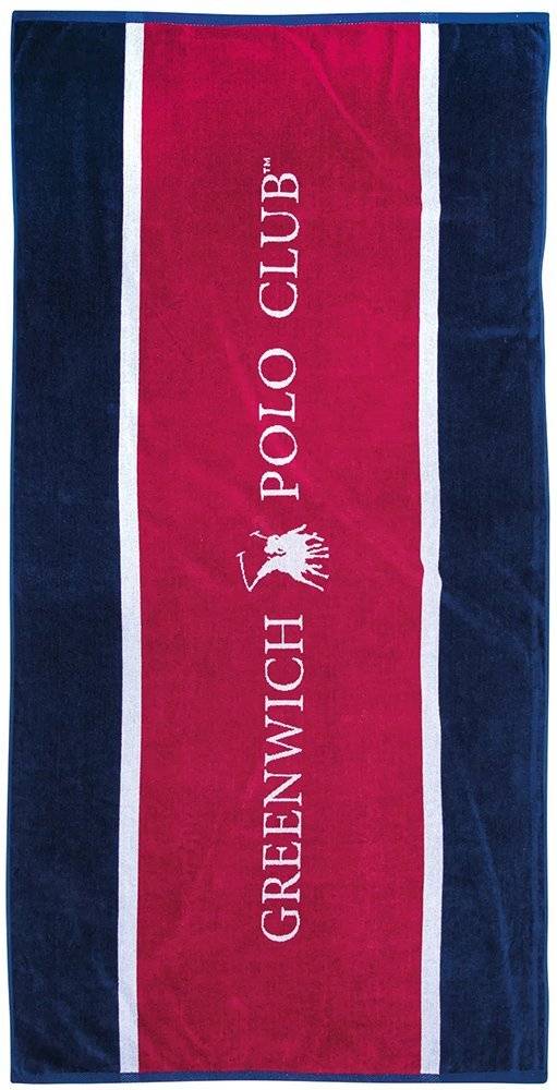 ΠΕΤΣΕΤΑ ΘΑΛΑΣΣΗΣ GREENWICH POLO CLUB 3864 ΚΟΚΚΙΝΟ-ΜΠΛΕ-ΛΕΥΚΟ (180X90CM)