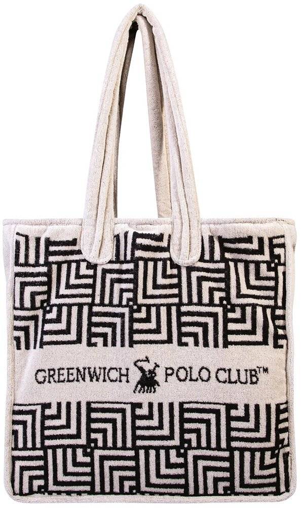 ΤΣΑΝΤΑ ΘΑΛΑΣΣΗΣ GREENWICH POLO CLUB 3732 ΕΚΡΟΥ-ΜΑΥΡΟ (42CMΧ45CM)