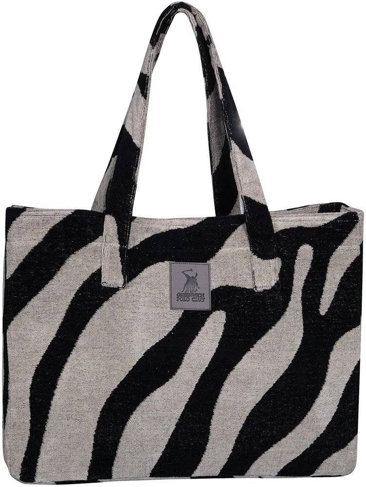 ΤΣΑΝΤΑ ΘΑΛΑΣΣΗΣ GREENWICH POLO CLUB 3738 ΜΑΥΡΟ-ΣΠΑΓΓΙ (50CMΧ38CM)