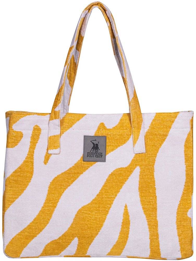 ΤΣΑΝΤΑ ΘΑΛΑΣΣΗΣ GREENWICH POLO CLUB 3741 ΛΕΥΚΟ-ΩΧΡΑ (50CMΧ38CM) GREENWICH POLO CLUB