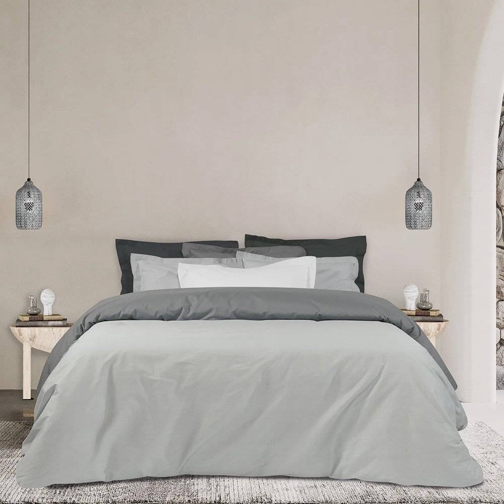 ΣΕΝΤΟΝΙ ΥΠΕΡΔΙΠΛΟ DAS HOME 1020 ΓΚΡΙ (170CMX200CM+35CM) DAS HOME