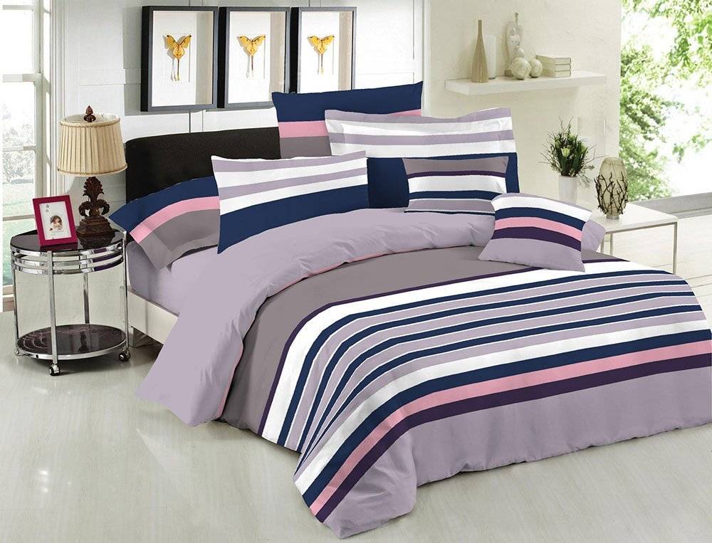 ΣΕΤ ΣΕΝΤΟΝΙΑ ΥΠΕΡΔΙΠΛΑ LE BLANC PREMIUM NEVADA MAUVE ΒΑΜΒΑΚΕΡΟ (160CMX200CM)