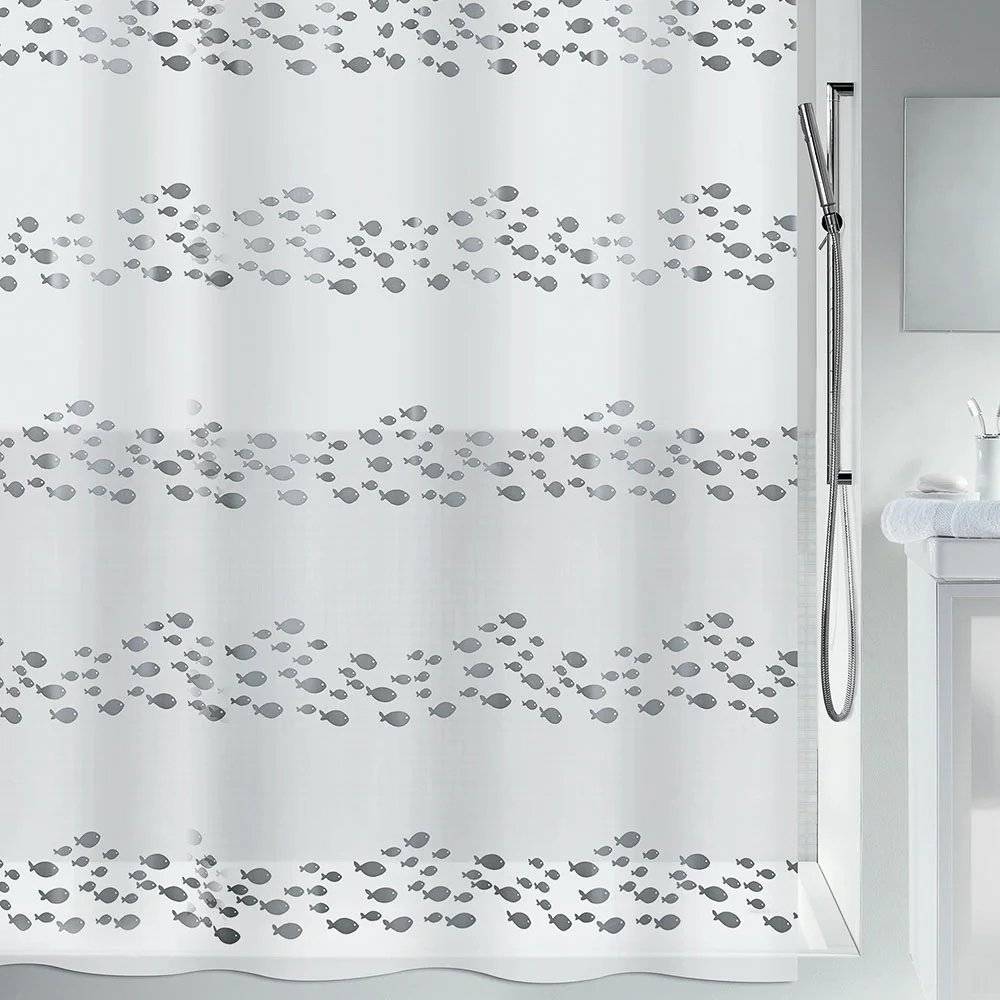 SPIRELLA KOYΡΤΙΝΑ ΜΠΑΝΙΟΥ SPIRELLA SHORE ΠΛΑΣΤΙΚH (180Χ200CM)