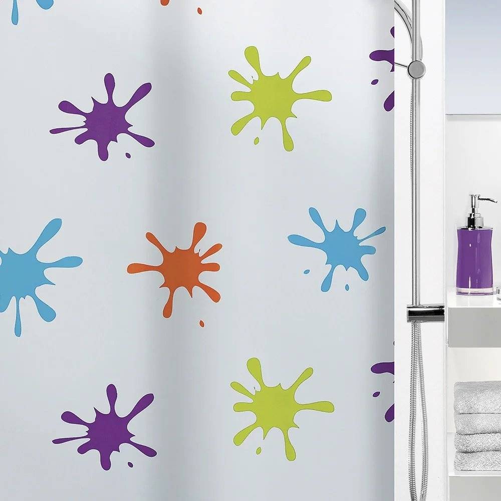 KOYΡΤΙΝΑ ΜΠΑΝΙΟΥ SPIRELLA SPLASH ΠΛΑΣΤΙΚH (180Χ200CM) SPIRELLA