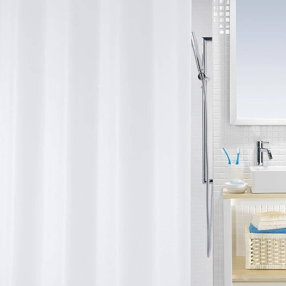 KOYΡΤΙΝΑ ΜΠΑΝΙΟΥ SPIRELLA ΠΛΑΣΤΙΚH ΛΕΥΚΗ (180Χ200CM) SPIRELLA