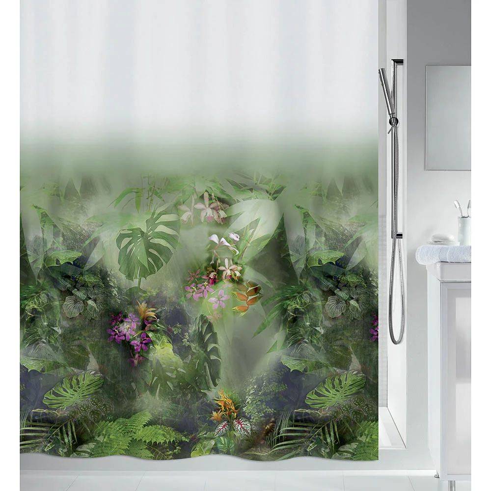 KOYΡΤΙΝΑ ΜΠΑΝΙΟΥ SPIRELLA JUNGLE ΠΟΛΥΕΣΤΕΡΑΣ (180Χ200CM) SPIRELLA