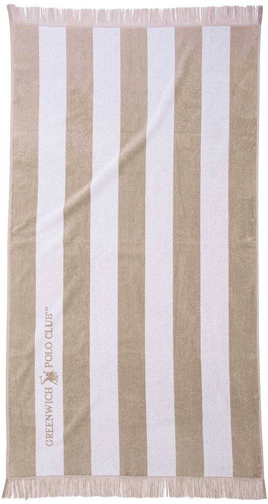 GREENWICH POLO CLUB ΠΕΤΣΕΤΑ ΘΑΛΑΣΣΗΣ GREENWICH POLO CLUB 3729 ΜΠΕΖ-ΣΠΑΓΓΙ (90Χ170CM)