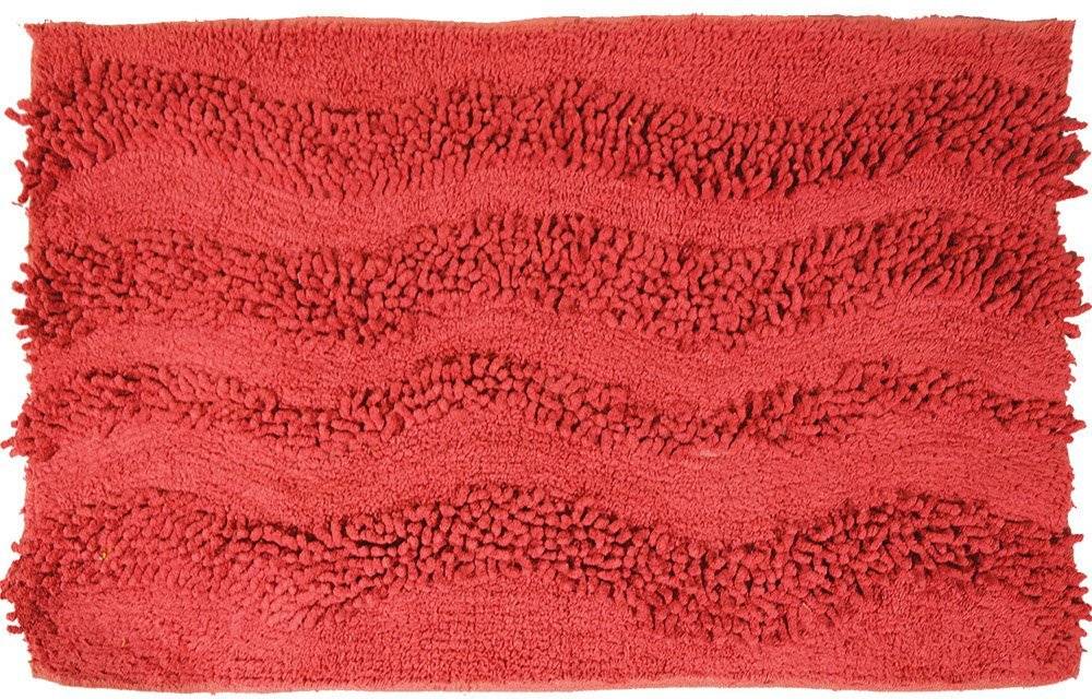 ΠΑΤΑKΙ ΜΠΑΝΙΟΥ SAN LORENTZO WAVES ΒΑΜΒΑΚΕΡΟ ΚΟΚΚΙΝΟ (45X70CM)