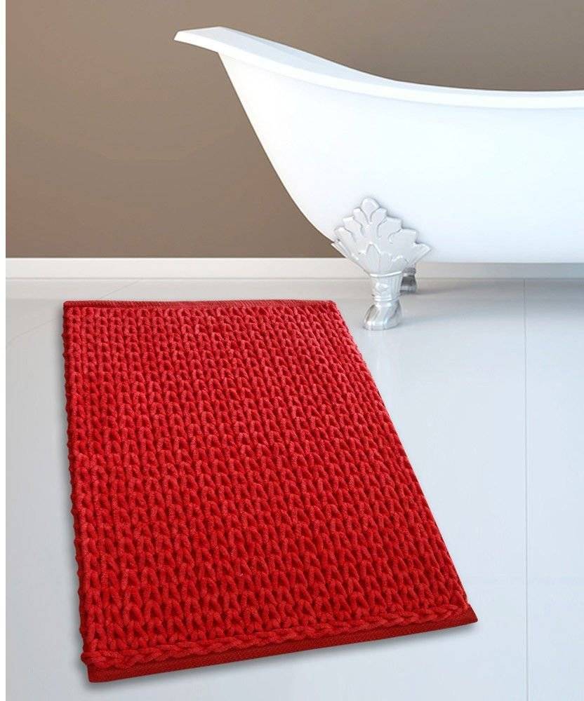 ΠΑΤΑKΙ ΜΠΑΝΙΟΥ SAN LORENTZO CΗΕΝΙLLΕ ΒΑΜΒΑΚΕΡΟ ΚΟΚΚΙΝΟ (50X80CM) SAN LORENTZO