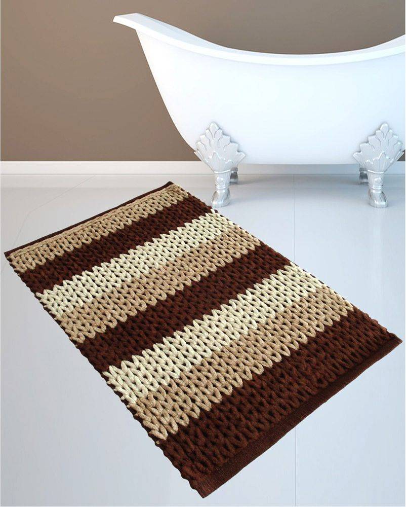 ΠΑΤΑKΙ ΜΠΑΝΙΟΥ SAN LORENTZO CΗΕΝΙLLΕ ΒΑΜΒΑΚΕΡΟ ΜΠΕΖ ΚΑΦΕ ΕΚΡΟΥ (50X80CM)