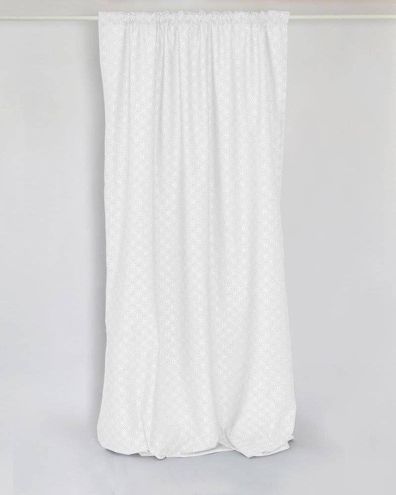 ΚΟΥΡΤΙΝΑ ΜΕ ΤΡΕΣΑ PENNIE CAVALLI ΖΑΚΑΡ ΜΕ ΣΧΕΔΙΟ ΛΕΥΚΟ 150X275CM PENNIE