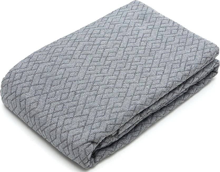 ΚΟΥΒΕΡΛΙ ΥΠΕΡΔΙΠΛΟ PENNIE ΑΥΓΕΡΙΝΟΣ 3D ΖΑΚΑΡ ΑΝΘΡΑΚΙ (230X260CM) PENNIE