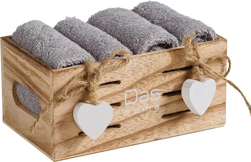 ΣΕΤ ΠΕΤΣΕΤΕΣ DAS HOME SOFT 4005 ΓΚΡΙ (4ΤΜΧ)