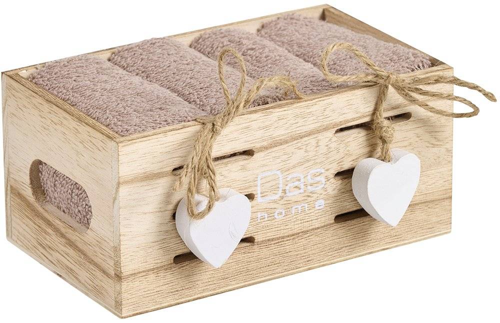 ΣΕΤ ΠΕΤΣΕΤΕΣ DAS HOME SOFT 4008 TAUPE (4ΤΜΧ) DAS HOME