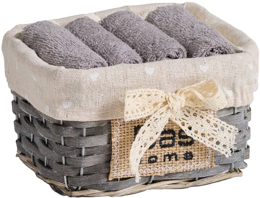 DAS HOME ΣΕΤ ΠΕΤΣΕΤΕΣ DAS HOME SOFT 4001 ΓΚΡΙ (4ΤΜΧ)
