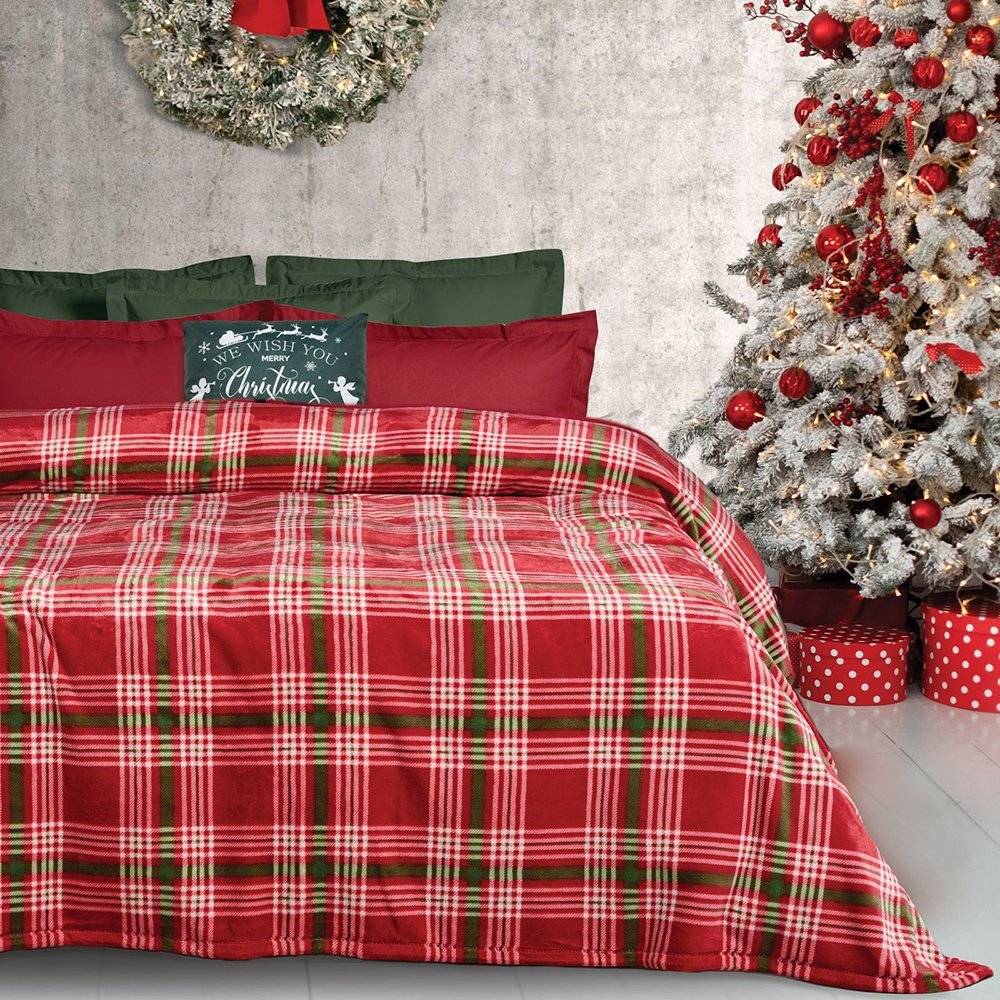 ΧΡΙΣΤΟΥΓΕΝΝΙΑΤΙΚΗ ΚΟΥΒΕΡΤΑ ΥΠΕΡΔΙΠΛΗ DAS HOME 1361 FLEECE (220X240CM)