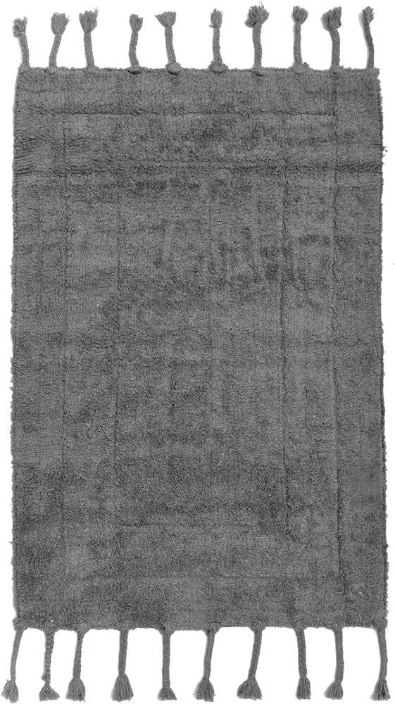 ΤΑΠΕΤΟ ΜΠΑΝΙΟΥ PENNIE ALASKA ΜΕ ΠΛΕΚΤΟ ΚΡΟΣΣΙ ΑΝΘΡΑΚΙ (65Χ135CM) PENNIE