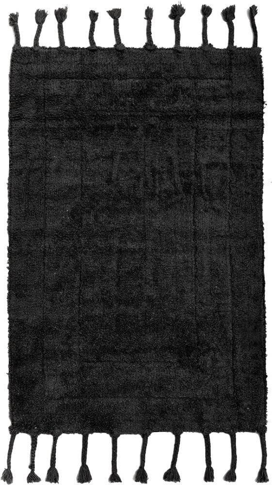 ΤΑΠΕΤΟ ΜΠΑΝΙΟΥ PENNIE ALASKA ΜΕ ΠΛΕΚΤΟ ΚΡΟΣΣΙ ΜΑΥΡΟ (65Χ135CM) PENNIE